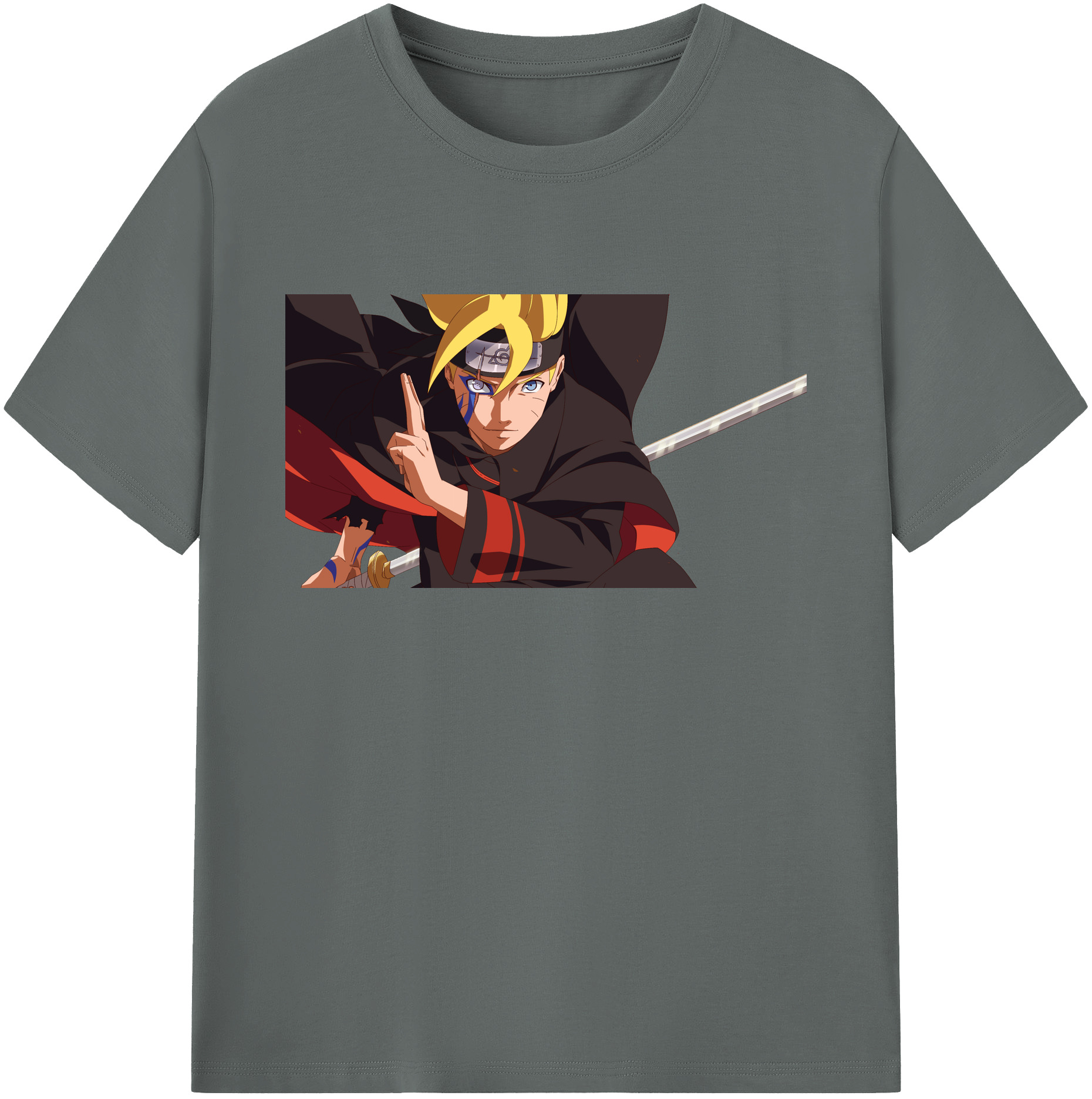 （画像用） NARUTO -ナルト- うずまき ボルト Uzumaki Boruto 綿100％ メンズ半袖Tシャツ｜肌触りやわらか＆通気性